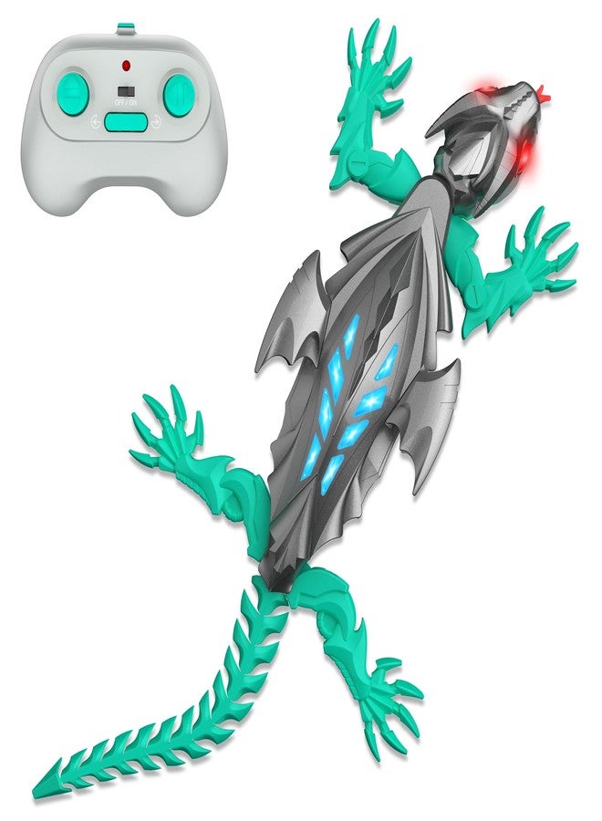 TWFRIC Wall Climbing Gecko Lizard, Robot Geckos Lizards Rechargeable Remote Control Car Toy RC Cars Toys for Kids RC Crawler for Boys & Girls Ages 6 & Up Halloween Christmas Birthday Gifts (Grey) - Image 1